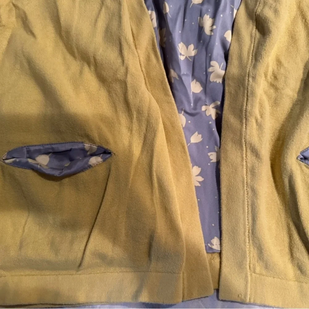 Yellow Women's Anthropologie Cardigan with pockets- size-medium/large - Picture 2 of 14